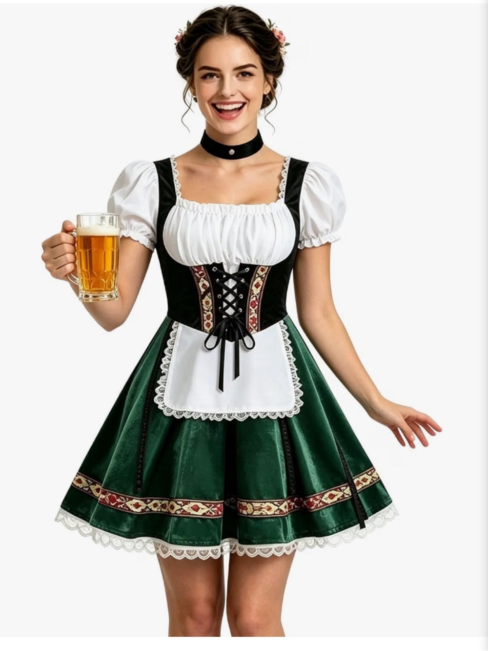 Dirndl-Style Oktoberfest Party Dress Costume